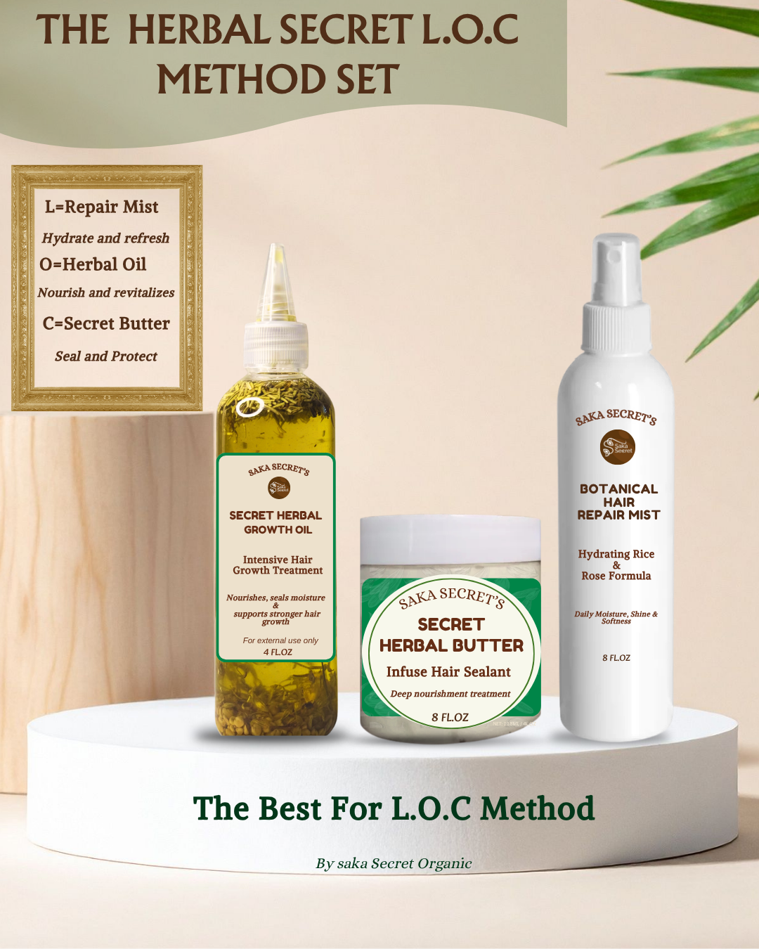 Growth Oil, Hair Butter & Repair Mist set