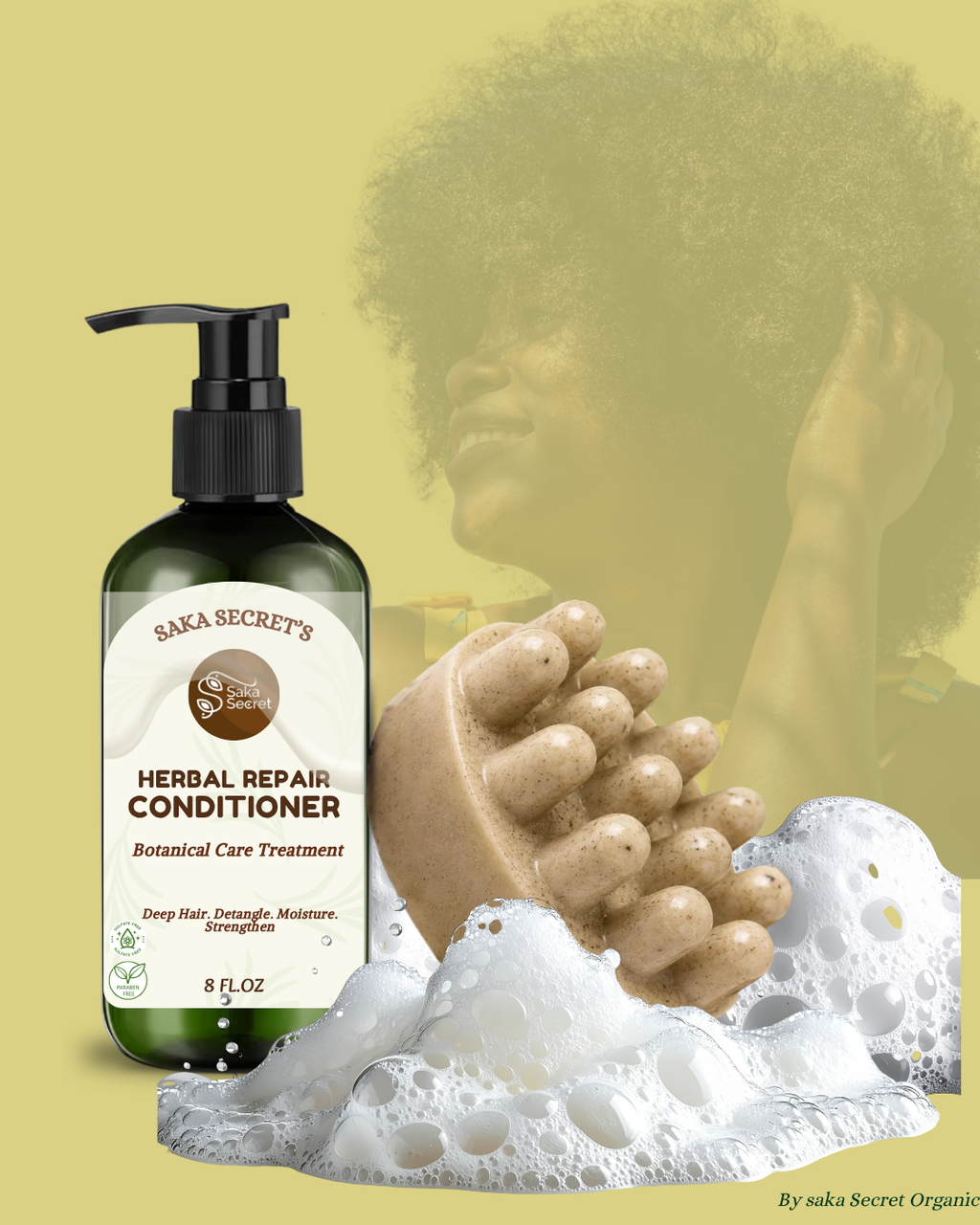 Herbal Shampoo bar  + Herbal Repair conditioner Set